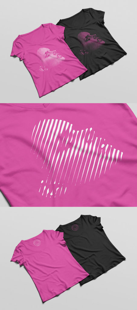 Mockup de camisa feminina em cores