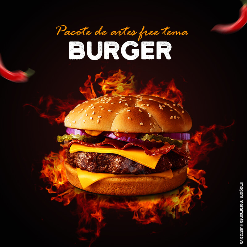 Você está visualizando atualmente Pacote de artes tema hambúrguer 100% free para você
