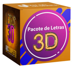 Leia mais sobre o artigo Pack letras 3D: Pacote com letras, números e símbolos em 3D